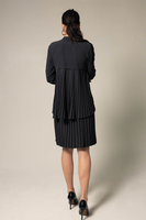 Stylish Pleated Blouse in Black