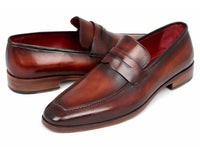 Paul Parkman Men's Penny Loafer Bordeaux and Brown Calfskin (ID#10FD61)