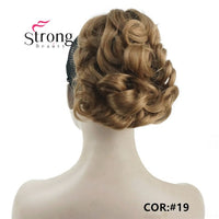 StrongBeauty Short Curly Clip in Claw Ponytail Hair Extension Synthetic Hairpiece 80g With a Jaw/Claw Clip