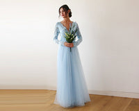 BLUSHFASHION - Original Light Blue Tulle and Lace Dress #1125