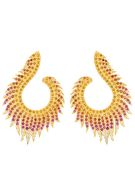 Original Flame Earring Golden Fire Gold