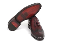 Paul Parkman Men's Wingtip Tassel Loafers Bordeaux (ID#WL34-BRD)