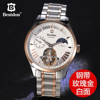 Switzerland Automatic Mechanical Watch Men Bestdon Luxury Brand Tourbillon Watches Full Steel Waterproof Relogio Masculino 7113G