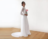 BLUSHFASHION - Original High Neck & Open Back Wedding Dress  #1181