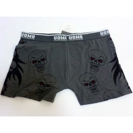 Boxer men with skulls - Gray Color - Size XL/XXL