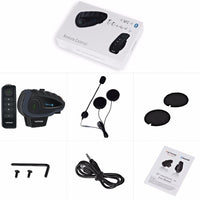 Vnetphone V8 Bluetooth Motorcycle Helmet Intercom Headsets 1200M for 5 Riders Interphone Wireless Remote Control FM Radio