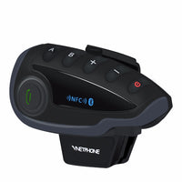 Vnetphone V8 Bluetooth Motorcycle Helmet Intercom Headsets 1200M for 5 Riders Interphone Wireless Remote Control FM Radio