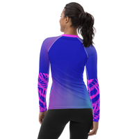 FIND YOUR COAST APPAREL - Original Women's Speckled Palm Sea Skinz Performance Rash Guard UPF 40+