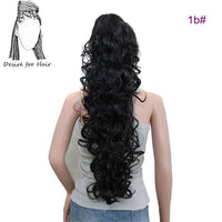 Desire for Hair 30 Inch Long Curly Claw Clip Ponytail Heat Resistant Synthetic Hairpieces Fake Hair Extensions