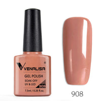 VENALISA - 10 Pcs Nail Enamel Gel Polish 7.5ml Base Coat No Wipe Long Wear Top Coat Full Coverage Color Nail Polish Lacquer Varnish