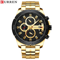 CURREN Business Men Watch Luxury Brand Stainless Steel Wrist Watch Chronograph Army Military Quartz Watches Relogio Masculino