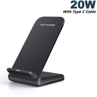 30W Qi Wireless Charger Stand for iPhone 14 13 12 11 Pro MAX XS XR X 8 Samsung S21 S22 Fast Charging Dock Station Phone Charger