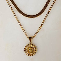 Original Double Chain Initial Necklace Prepack