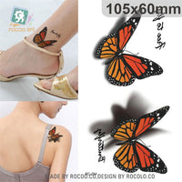 3D Butterfly Body Art Waterproof Temporary Tattoos for Men Women Sexy Colours Small Sticker Wholesale RC2206