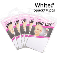 Clearance Quality Deluxe Wig Cap Hair Net for Weave 10pcs=5packs Hair Wig Nets Stretch Mesh Wig Cap for Making Wigs Free Size