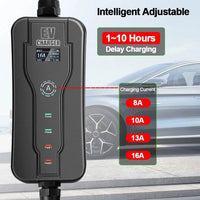 Teschev EV Charger SAE J1772 Level 2 Type 1 8~16A Car Charging Stations Type 2 IEC62196-2 Smart Electric Vehicel Charger for Kia