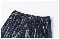 MARIGOLDSHADOWS - Original Takarra High Waist Denim Pants - Deep Blue