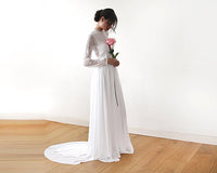 BLUSHFASHION - Original High Neck & Open Back Wedding Dress  #1181