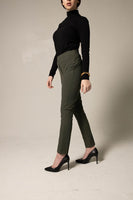 LE REUSSI - Original Olive Skinny Pants Women's Trousers