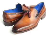 Paul Parkman Men's Tassel Loafer Walnut Leather Sole Leather Upper (ID#5141-WALNUT)