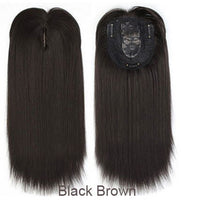 14inch Straight Synthetic Blonde Hair With Bangs for Women Clip-In One-Piece Hair Extension High Temperature Fiber