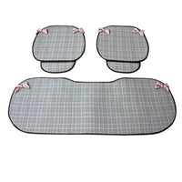 Bowknot Car Pillow Decoration Sets Auto Seat Neck Waist Supports Cushion Steering Wheel Covers Tissue Box Gear Shifter Handbrake