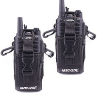 Abbree MSC-20E Portable Walkie Talkie Nylon Case Cover Holder for Yaesu Baofeng UV-5R UV-9R Plus Pro UV-XR TYT Woxun 2-Way Radio