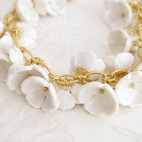 POPORCELAIN - Original Porcelain Plum Blossom Cluster Necklace