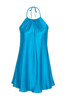 MENESTHO' - Original Silk Modal Turquoise Long Top