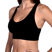 Most Comfortable Racerback Bra 2 Pack Black and White