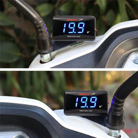 NORXI - Original Motorcycle KOSO Voltmeter Digital for NVX NMAX TMAX XMAX 300 LED Mini 6V 12V Electromobile Electricity Gauge Car Volt Meter