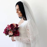 BLUSHFASHION - Original Dots Tulle Wedding Veil #4019