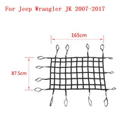 SHINEKA for Jeep Wrangler JK JL 2007-2020+ Car Trunk Roof Luggage Carrier Cargo Basket Trail Net for Wrangler JK JL Accesorries