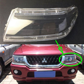 YJWAUTO - Original Headlight Lens for Mitsubishi Sport Pajero Race Headlamp Cover Car Glass Replacement Front Head Light Auto Shell Projector Lens