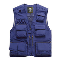 Outdoor Men's Tactical Fishing Vest Jacket Man Safari Jacket Multi Pockets Sleeveless Travel Jackets 5XL 6XL 7XL, 7898m