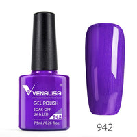 VENALISA - 10 Pcs Nail Gel Polish Full Coverage Beatuiful Color Glitter Color Matt Tempered Top Coat Soak Off Polish Gel Nail Manicure