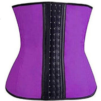 NINGMI Rubber Body Shaper for Women Sexy Shapewear Waist Trainer Cincher Latex Shaper Burning Slimming Waist Belt Corset Bustier