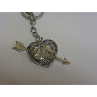 Key holder with heart shaped arrow with rhinestones