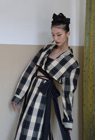 MARIGOLDSHADOWS - Original Kanon Plaid Pleated Button Skirt