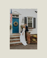 BLUSHFASHION - Original Ivory Wedding Dress With a Slit & Train #1179