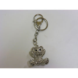 Keychain bear-shaped with rhinestones