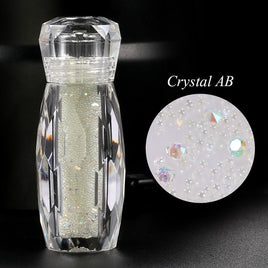 NIBIRU DU - 1 Original Bottle Crystal Caviar Beads Nail Rhinestones Micro Bead Gravel Multicolor Strass Crystal Glass for 3D Nails Art Decorations