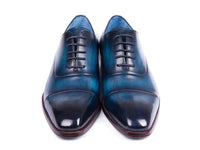 Paul Parkman Men's Captoe Oxfords Blue & Turquoise (ID#1744-BTQ)