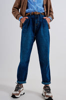 Q2 - Original Medium Blue Pleat Front Pegged Jeans