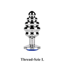 Original Stainless Steel Butt Plug Anus Massager Spiral Beads Stimulation Thread Anal Sex Toy for Adult Couples SM Products