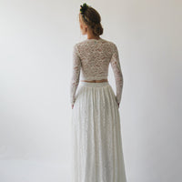 Original Long Sleeves Ivory Wedding Top