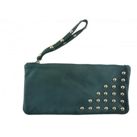 Handbag with Charlotte studs - Genuine Leather - Made in Italy