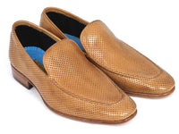 Paul Parkman Perforated Leather Loafers Beige (ID#874-BEJ)