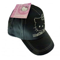 Hello Kitty Cap - Black with rhinestones