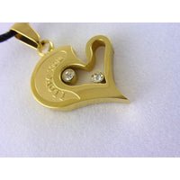 Couple necklace with heart - Silver and Gold